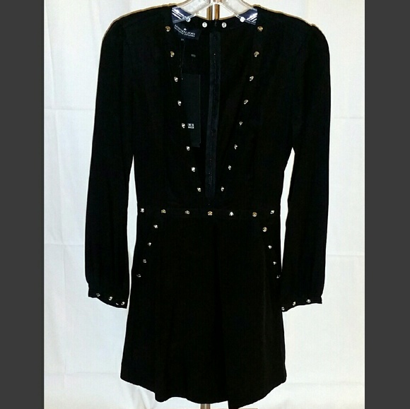 Black Studded Mini Dress - Picture 2 of 3